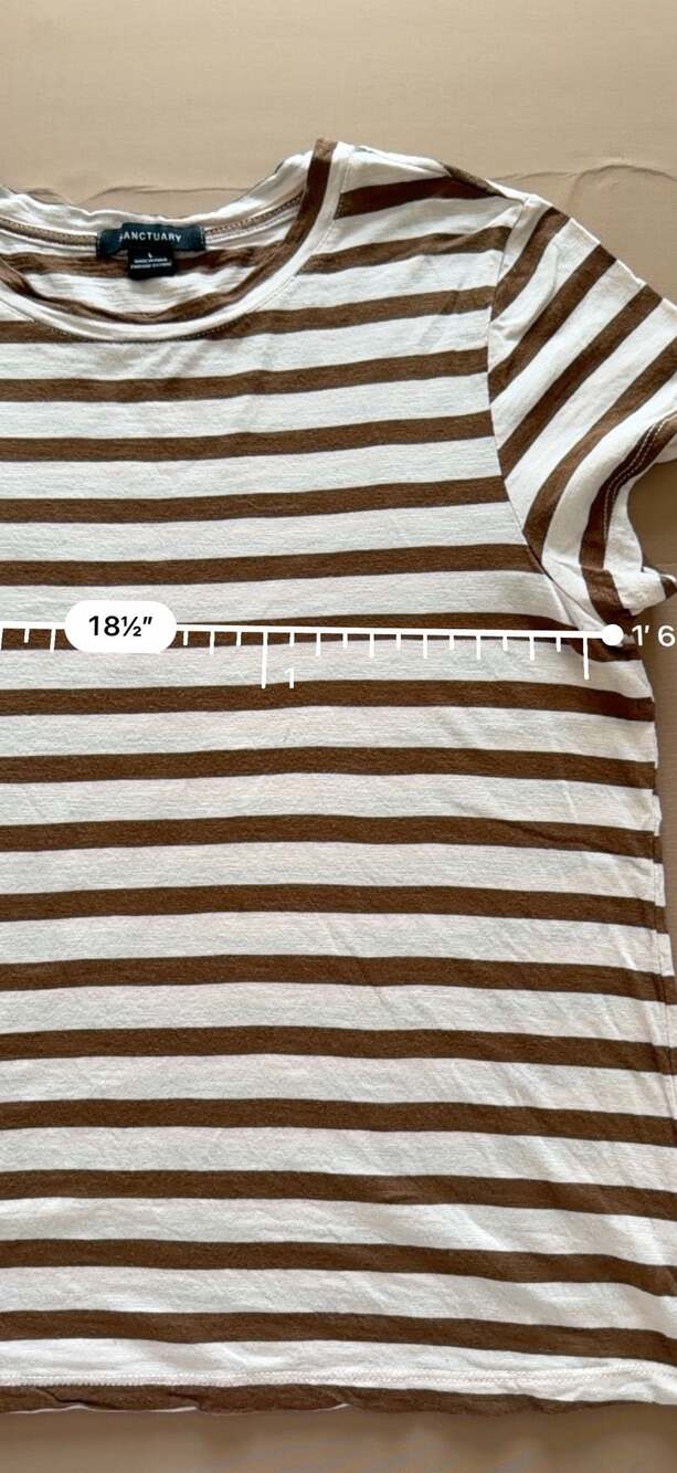 Set of 2 Sanctuary The Perfect Tee Striped Short Sleeve Crew Neck T-Shirt - Picture 7 of 11